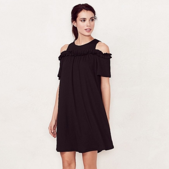 LC Lauren Conrad Cold-Shoulder Dress - Picture 1 of 5